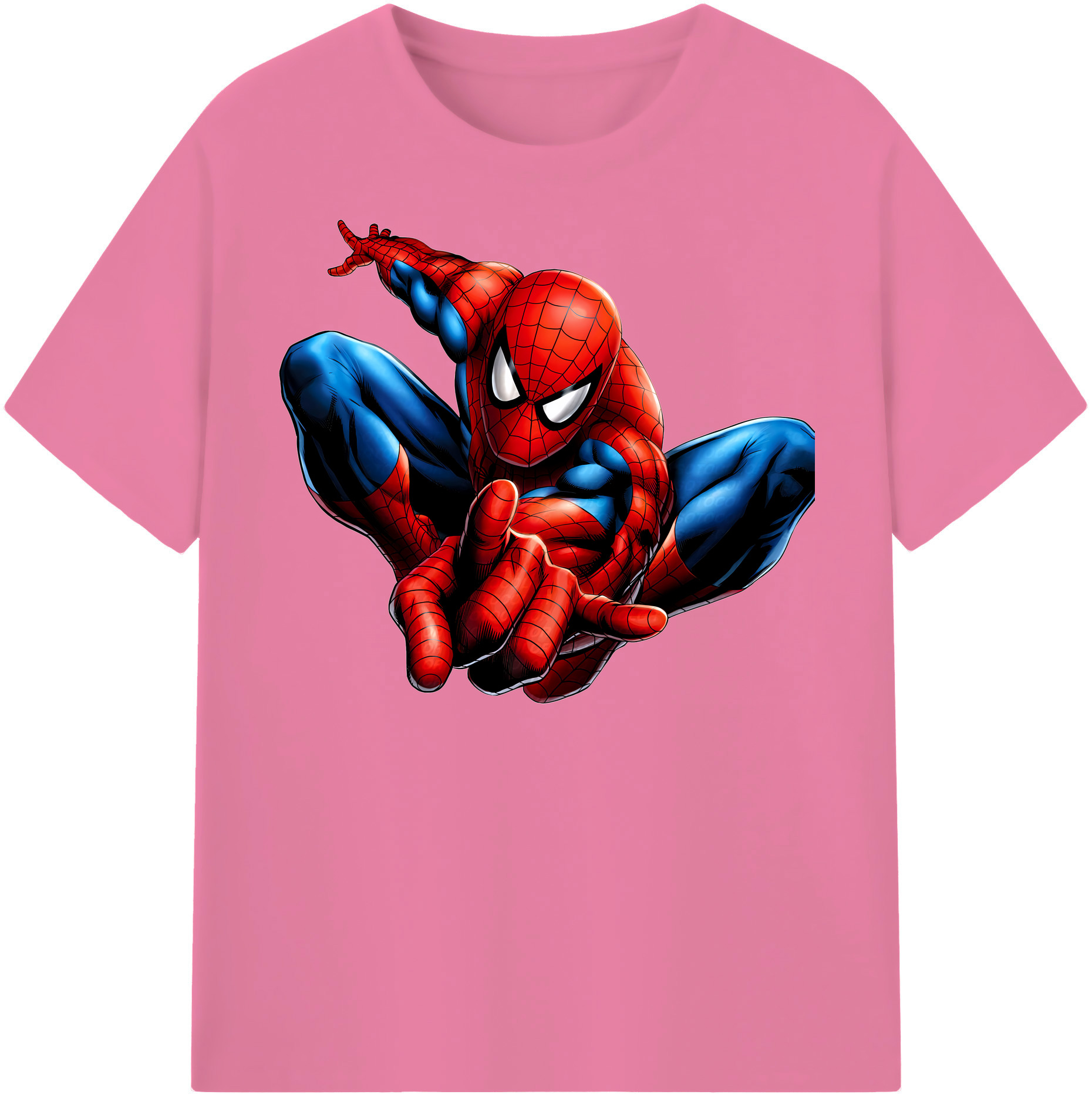 （画像用） Spider Man スパイダーマン 綿100％半袖Tシャツ（フロントプリント）